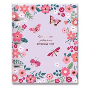 CADERNO ARGOLADO PLANNER BORBOLETAS 103FLS 4870 FINA IDEIA UND