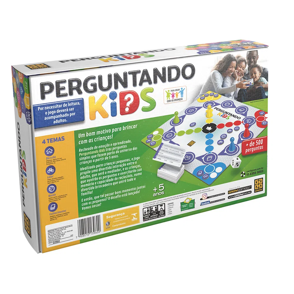 JOGO PERGUNTANDO KIDS 03960 GROW UND