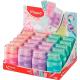 APONTADOR C/ DEPOSITO + BORRACHA CONNECT PASTEL 2F 049231 CORES MAPED UND