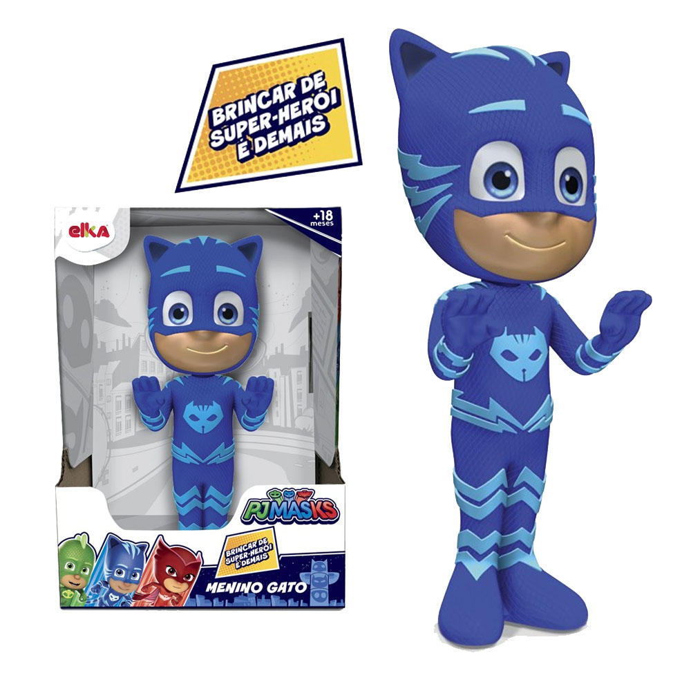 BONECO MENINO GATO PJMASKS ELKA UND