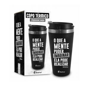 COPO TERMICO 450ML O QUE A MENTE PUDER IMAGINAR 10052 BRASFOOT UND