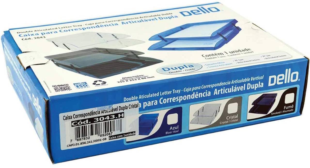 CAIXA CORRESPONDENCIA DUPLA ARTIC 3043.H TRANSPARENTE DELLO UND