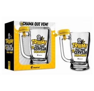 CANECA TABERNA C/CAMPAINHA 340ML TRAZ MAIS CERVEJA 10881 BRASFOOT UND