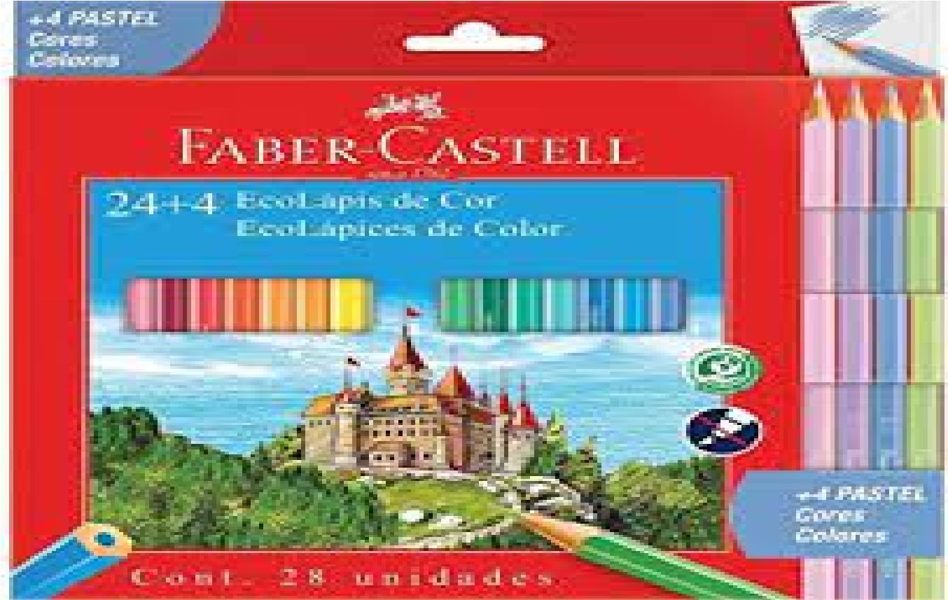 LAPIS ECOLAPIS 24 CORES + 4 PASTEL FSC (120124+4P) FABER CASTELL UND