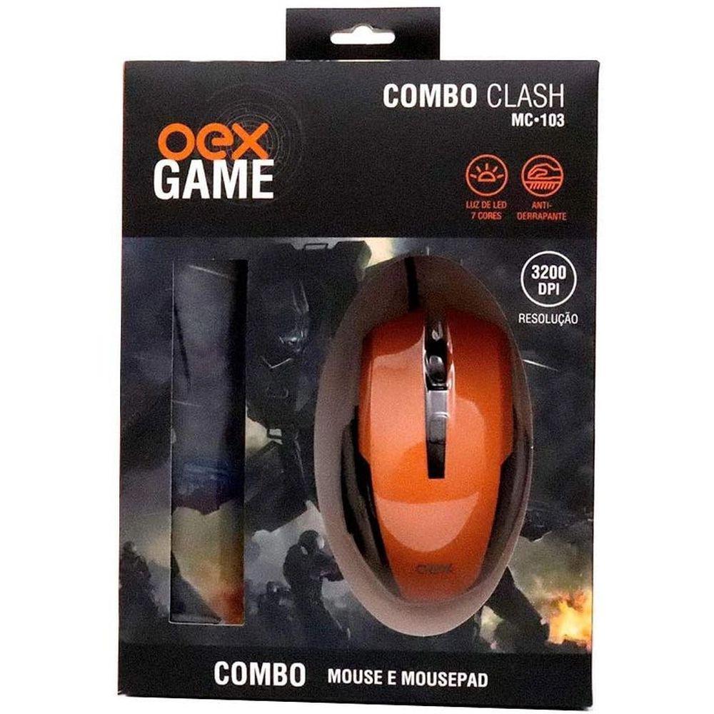 MOUSE E MOUSEPAD GAMER CLASH 3200DPI MC-103 OEX