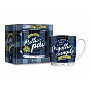 CANECA PORCELANA 360ML MELHOR PAI DO MUNDO 11961 BRASFOOT UND