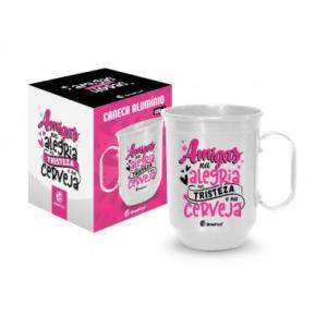 CANECA ALUMINIO 600ML AMIGAS NA ALEGRIA 11904 BRASFOOT UND