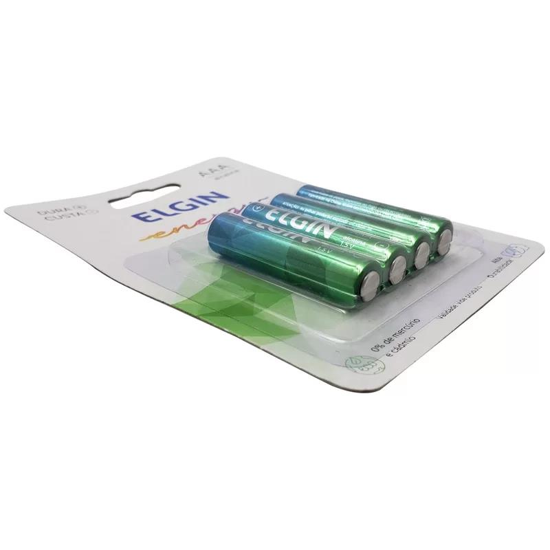 PILHA PALITO ALCALINA AAA 1.5V LR03 ELGIN CARTELA 02 UNDS