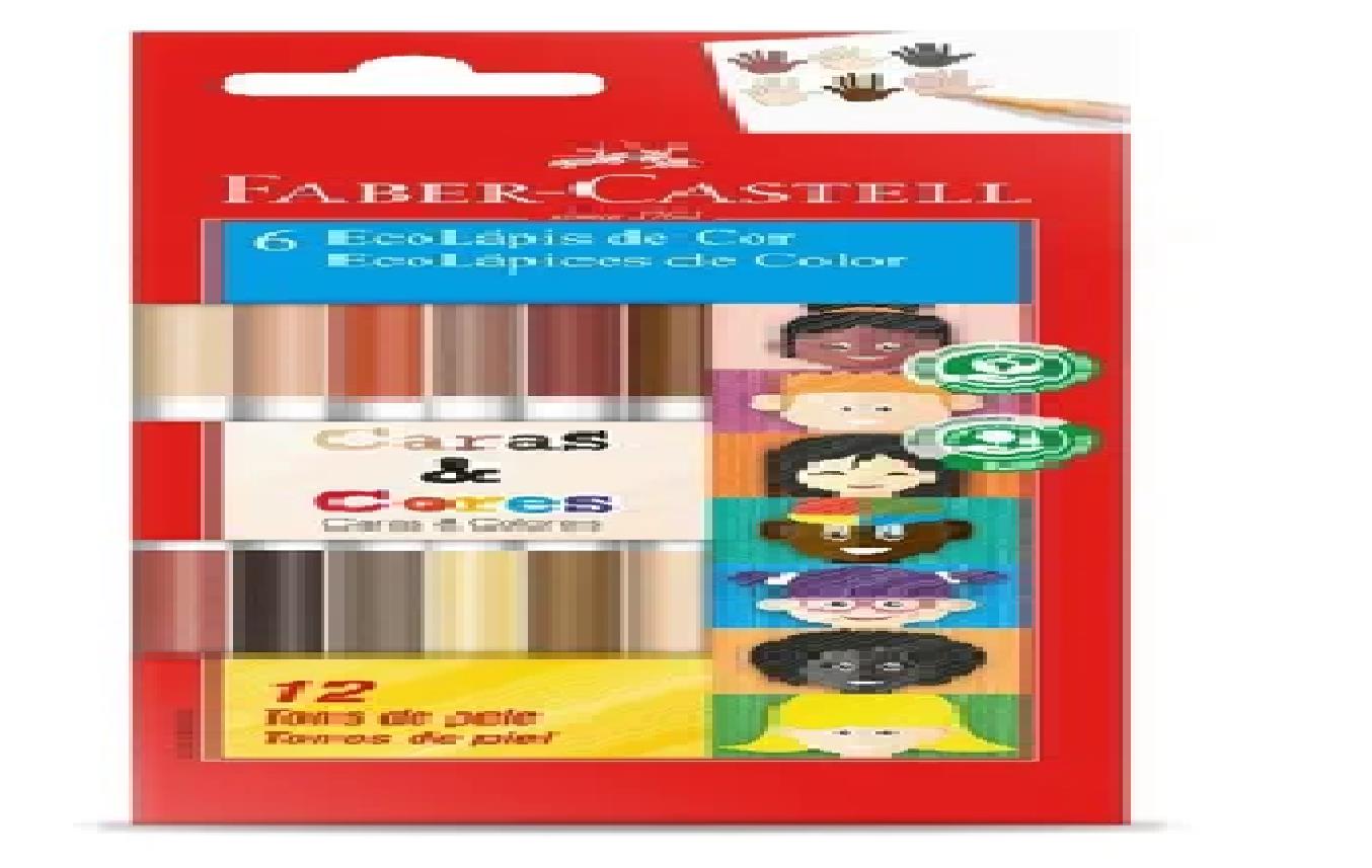 LAPIS DE COR CARAS E CORES 6 CORES TONS DE PELE 120606CC FABER CASTELL UND