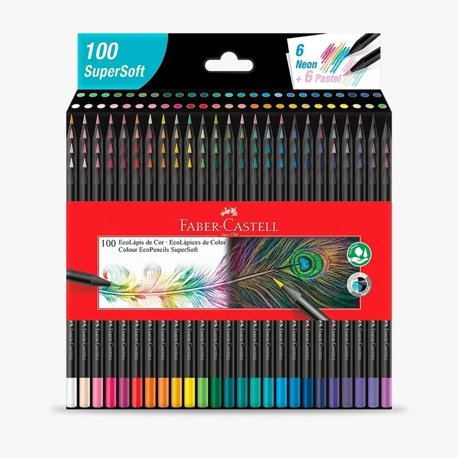 LAPIS DE COR 100 CORES SUPERSOFT 1207100SOFT FABER CASTELL UND