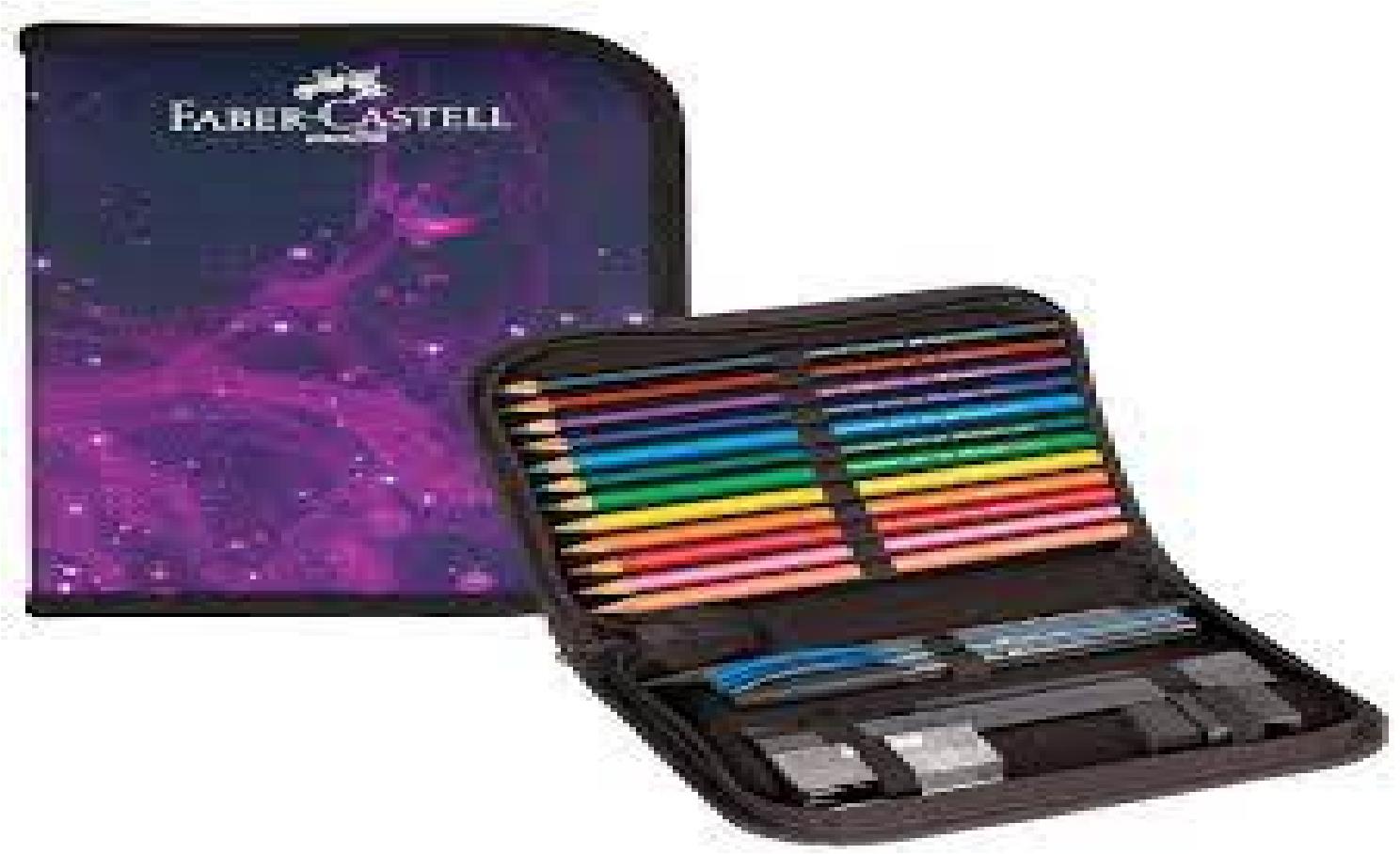 ESTOJO KIT ESCOLAR 18PCS NYLON COSMIC 182221 FABER CASTELL UND