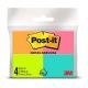 BLOCO ANOTACAO 38MMX50MM POST-IT 653 4 BLOCOS C/100FLS NEON 3M UND