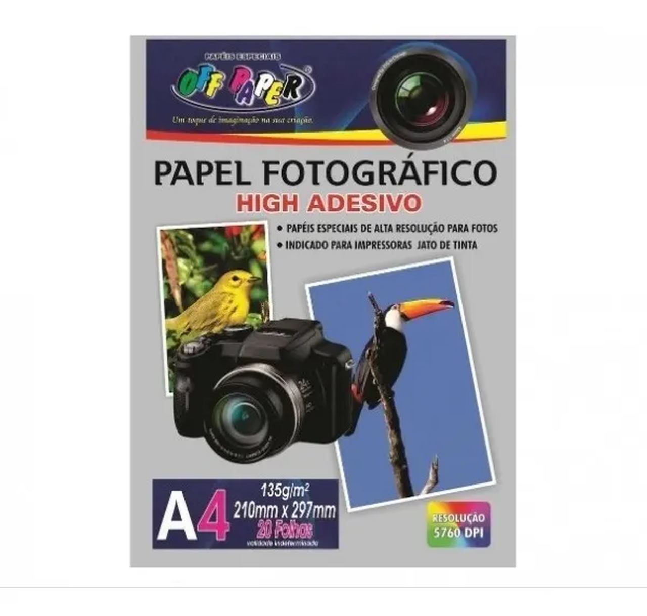 PAPEL FOTO A4 135GRS ADESIVO OFF PAPER PCT C/20 FLS