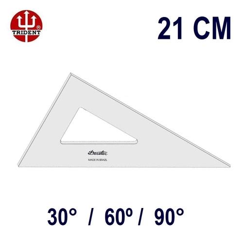 ESQUADRO ACRILICO 60 GRAUS 21CM 2621 TRIDENT UND