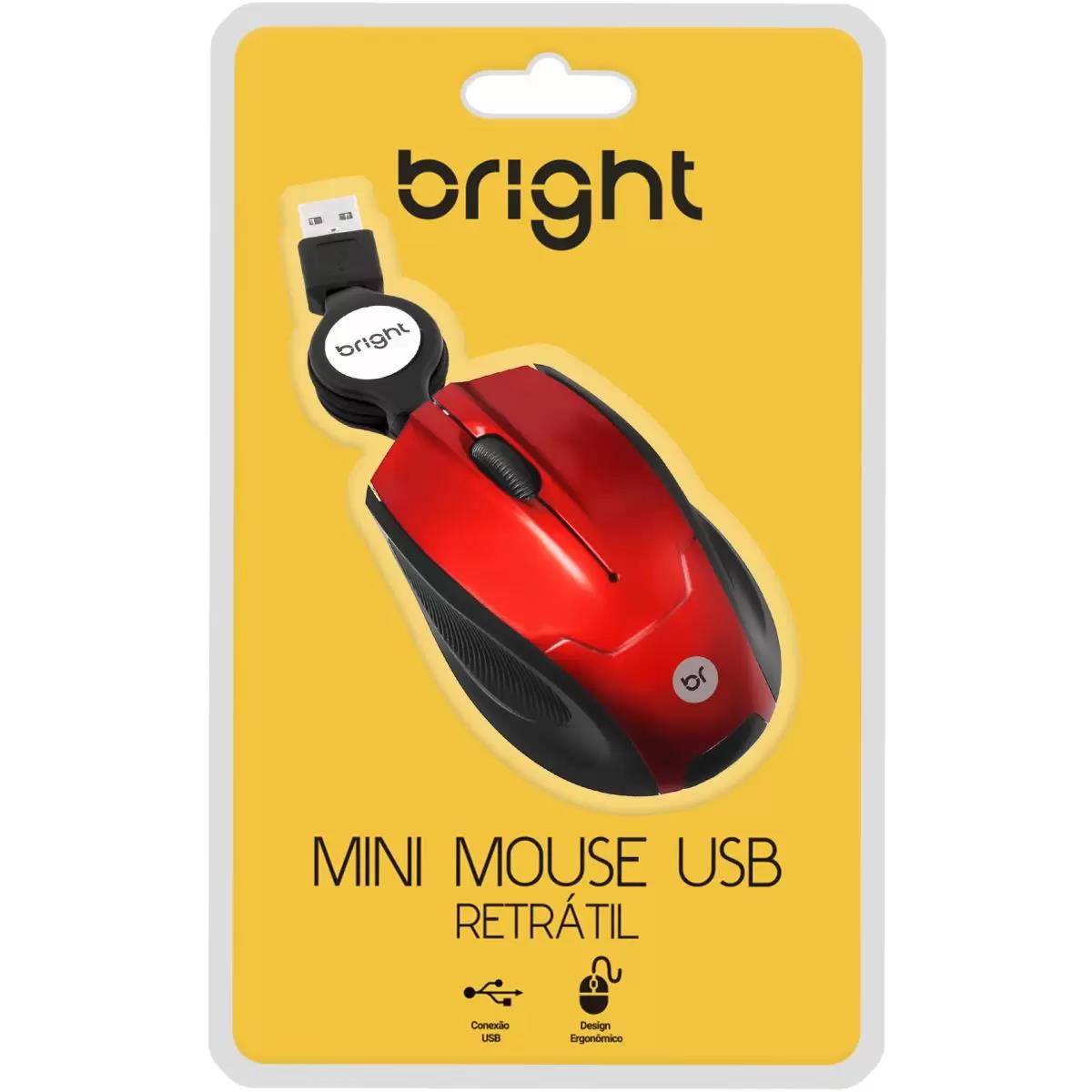 MINI MOUSE RETRATIL 0101 VERMELHO BRIGHT UND