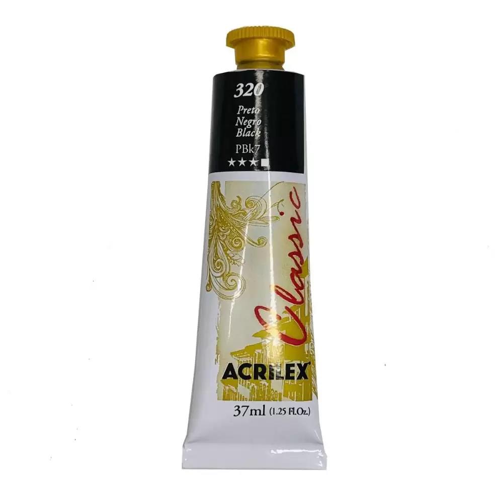 TINTA A OLEO COLORS 37ML 320 PRETO ACRILEX UND