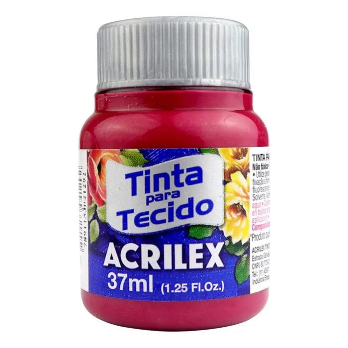 TINTA TECIDO 37ML 509 VERMELHO CARMIM ACRILEX UND