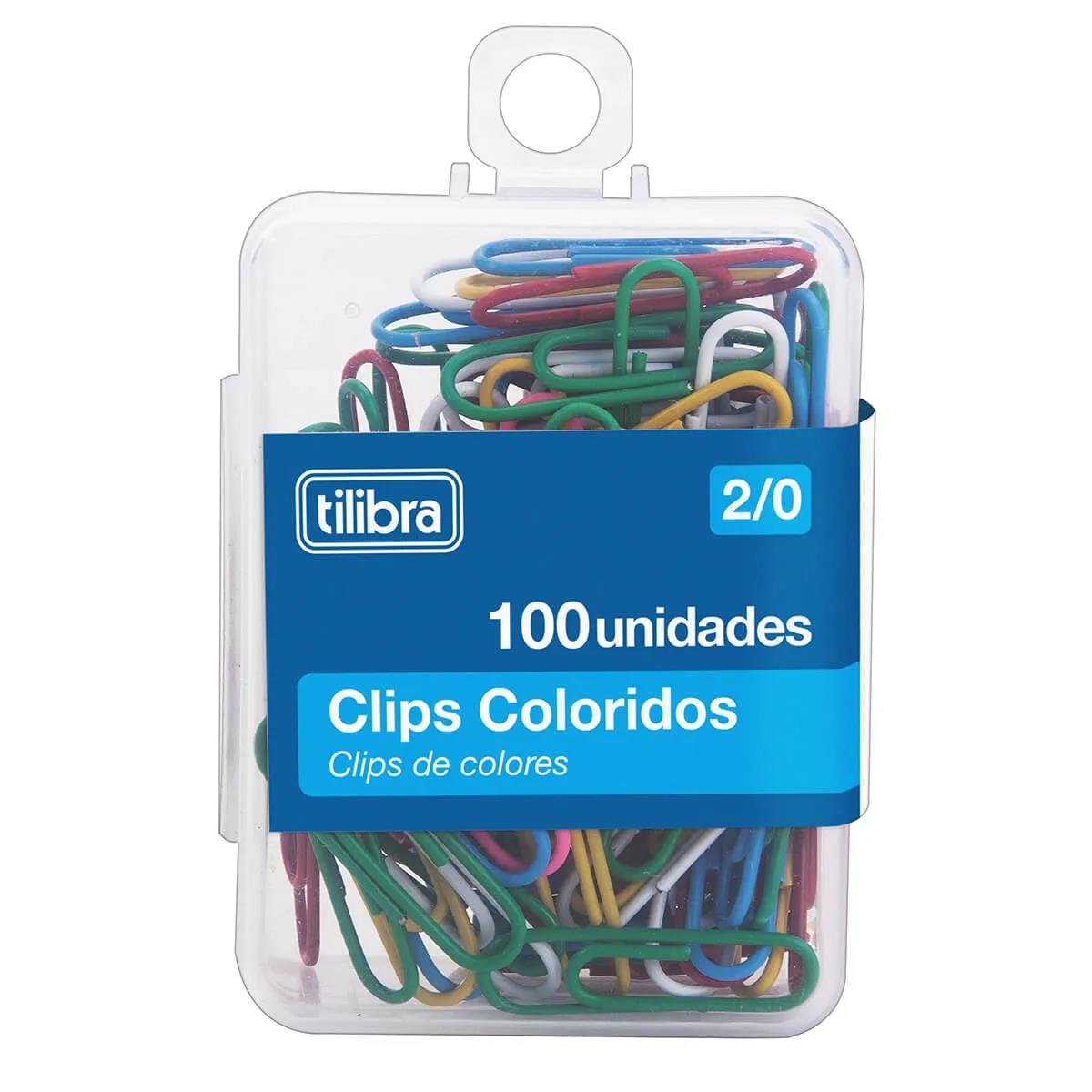 CLIPS 2/0 C/100 D302 COLORIDO TILIBRA UND