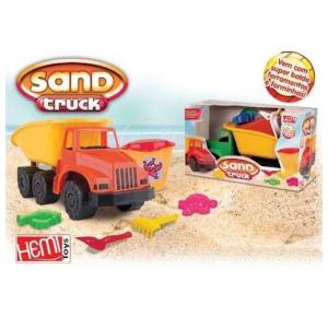 CAMINHAO CACAMBA C/ 8 PCS SAND TRUCK HEMITOYS 