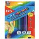 LAPIS DE COR 24 CORES MEGA AQUARELAVEL C/ PINCEL + APONTADOR 682037 TRIS UND