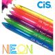 CANETA ESF. GEL 1.0 MM TRIGEL NEON CORES CIS ESTOJO C/ 06 UNDS