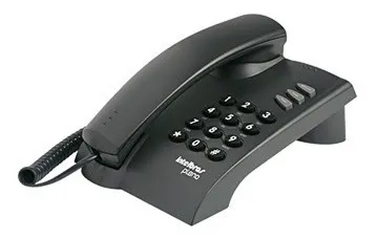 TELEFONE C FIO PLENO PRETO INTELBRAS UND