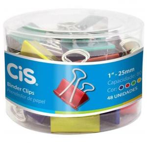 PRENDEDOR DE PAPEL 25MM CORES CIS UND