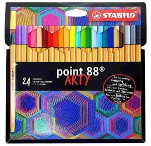 CANETA POINT 88 0.4 ARTY CORES STABILO ESTOJO C/ 18 UNDS