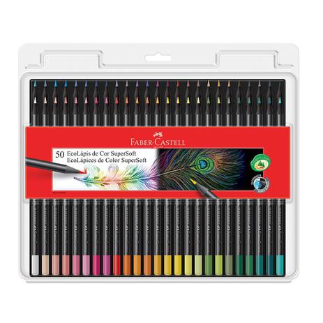 LAPIS DE COR 50 CORES SUPERSOFT 120750SOFT FABER CASTELL