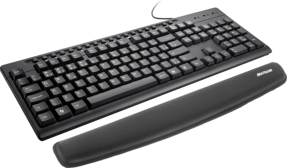 APOIO PULSO KEYBOARD PAD GEL AC033 PRETO MULTILASER