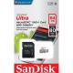 CARTAO DE MEMORIA MICRO SD 64GB C/ ADAPTADOR SANDISK UND