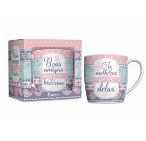 CANECA PORCELANA 360ML BOAS AMIGAS 2786 BRASFOOT UND