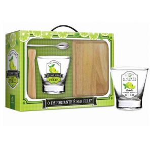 KIT CAIPIRINHA C/4 O IMPORTANTE E SER FELIZ 2927 BRASFOOT UND