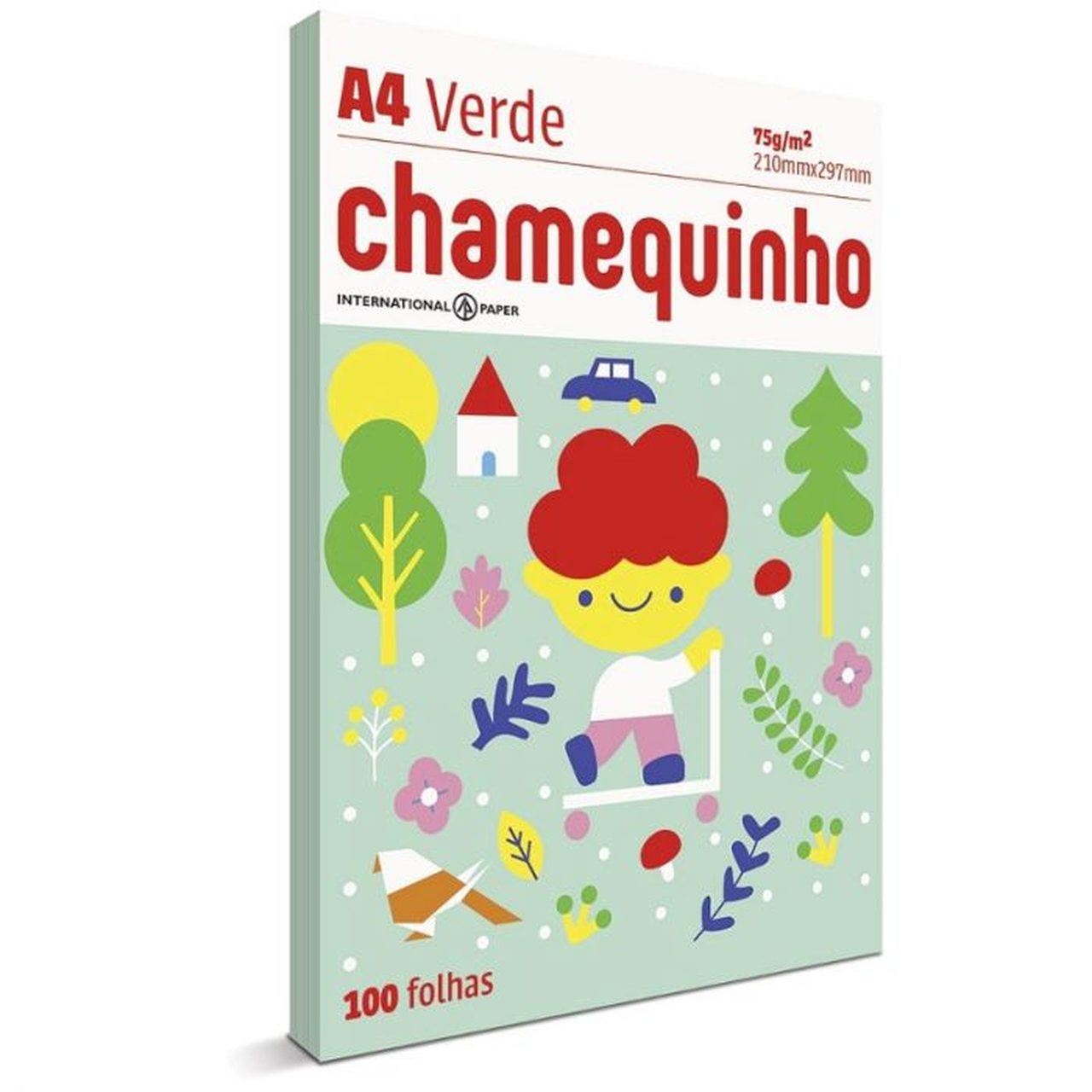 PAPEL A4 100FLS CORES CHAMEQUINHO UND