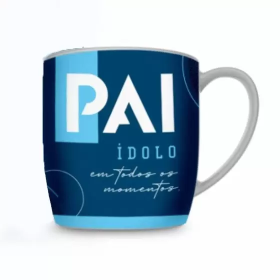 CANECA PORCELANA 360ML PAI IDOLO 10702 BRASFOOT UND