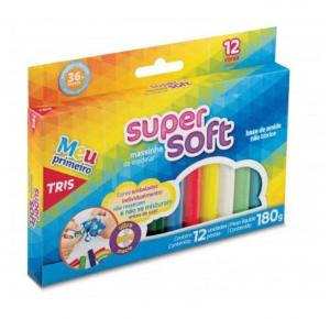 MASSA DE MODELAR SUPER SOFT 12 CORES 684222 TRIS UND