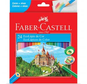 LAPIS DE COR 24 CORES SEXTAVADO 120124G FABER CASTELL 