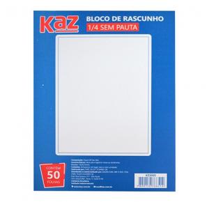 BLOCO RASCUNHO S/P 50FLS 1/4 KZ3005 KAZ UND