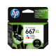 CARTUCHO DE TINTA 667XL 3YM80AL 8ML COLORIDO HP UND