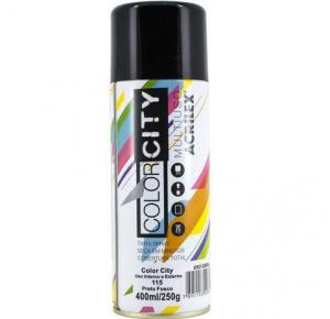 TINTA SPRAY 400ML COLOR CITY 115 PRETO ACRILEX