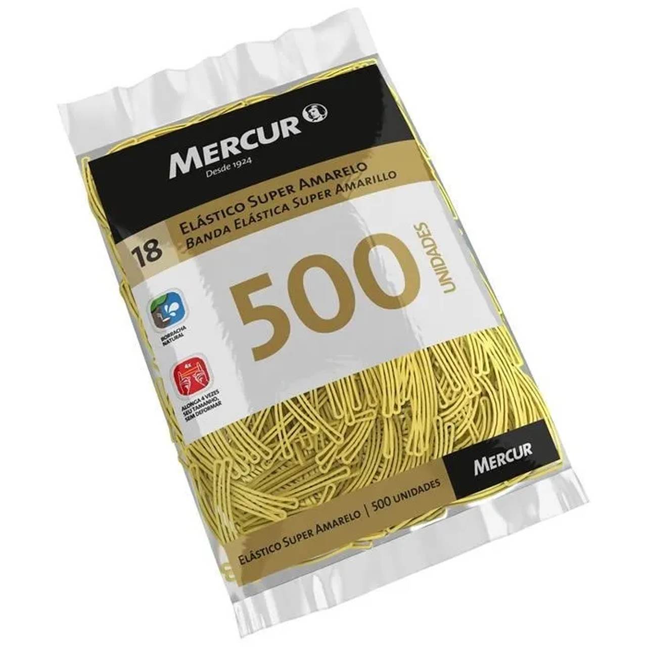 ELASTICO N - 18 C 500 UNI AMARELO MERCUR UND