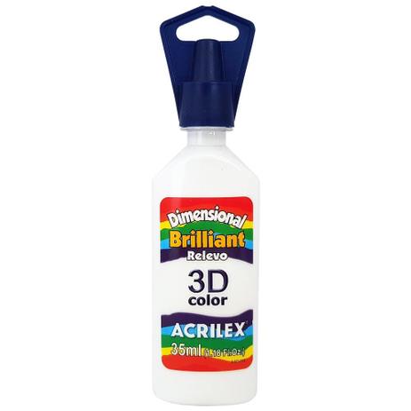 TINTA DIMENSIONAL 3D BRILLIANT 35ML BRANCA ACRILEX