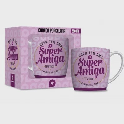 CANECA PORCELANA FAMILIA 360ML SUPER AMIGA 2502 BRASFOOT UND