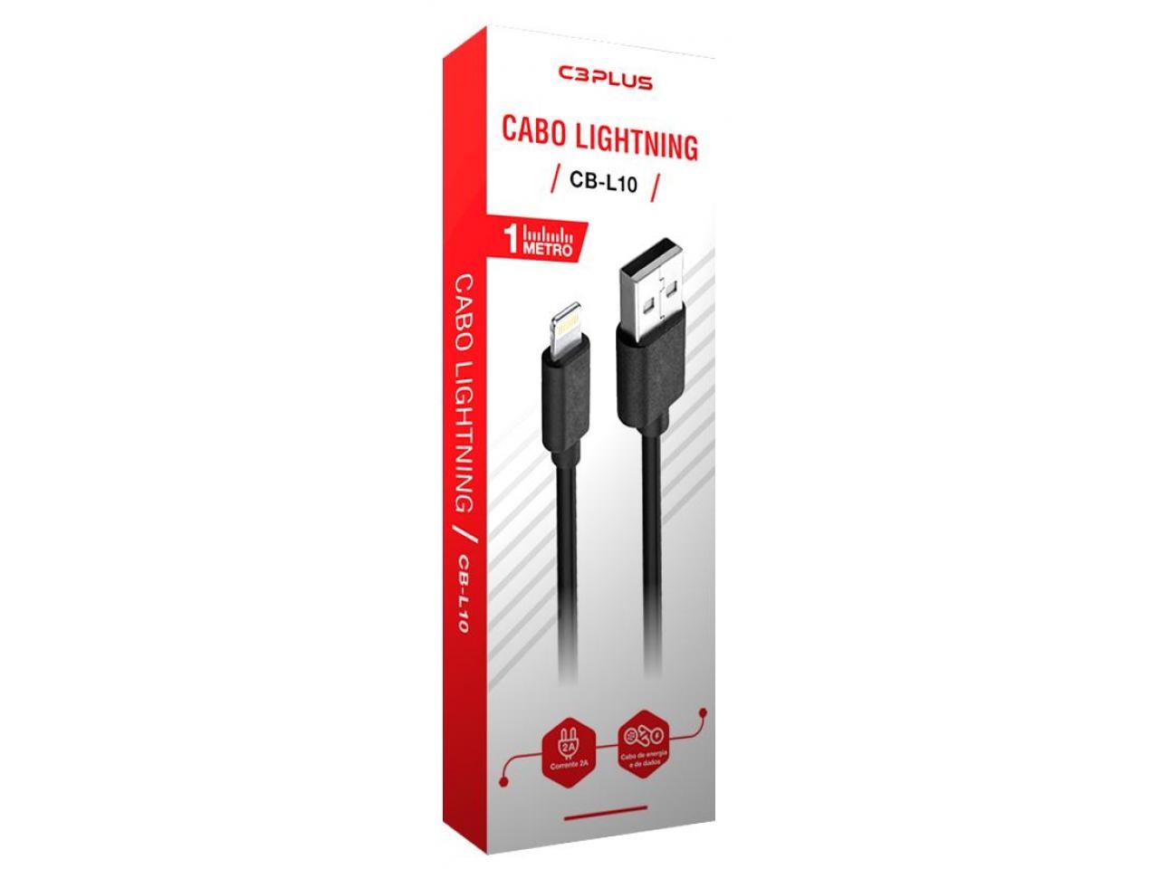 CABO USB IPHONE 1MT LIGHTNING CB-L10 C3PLUS UND