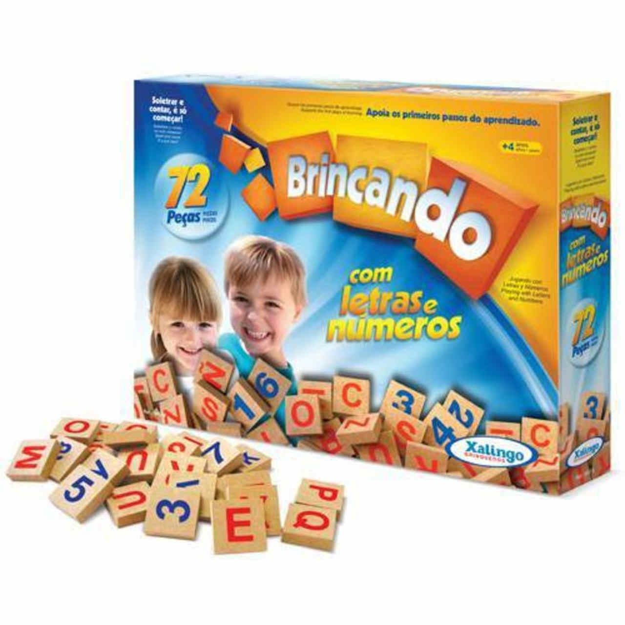 BRINCANDO C/ LETRAS E NUMEROS C/ 36 PCS 5269.8 XALINGO