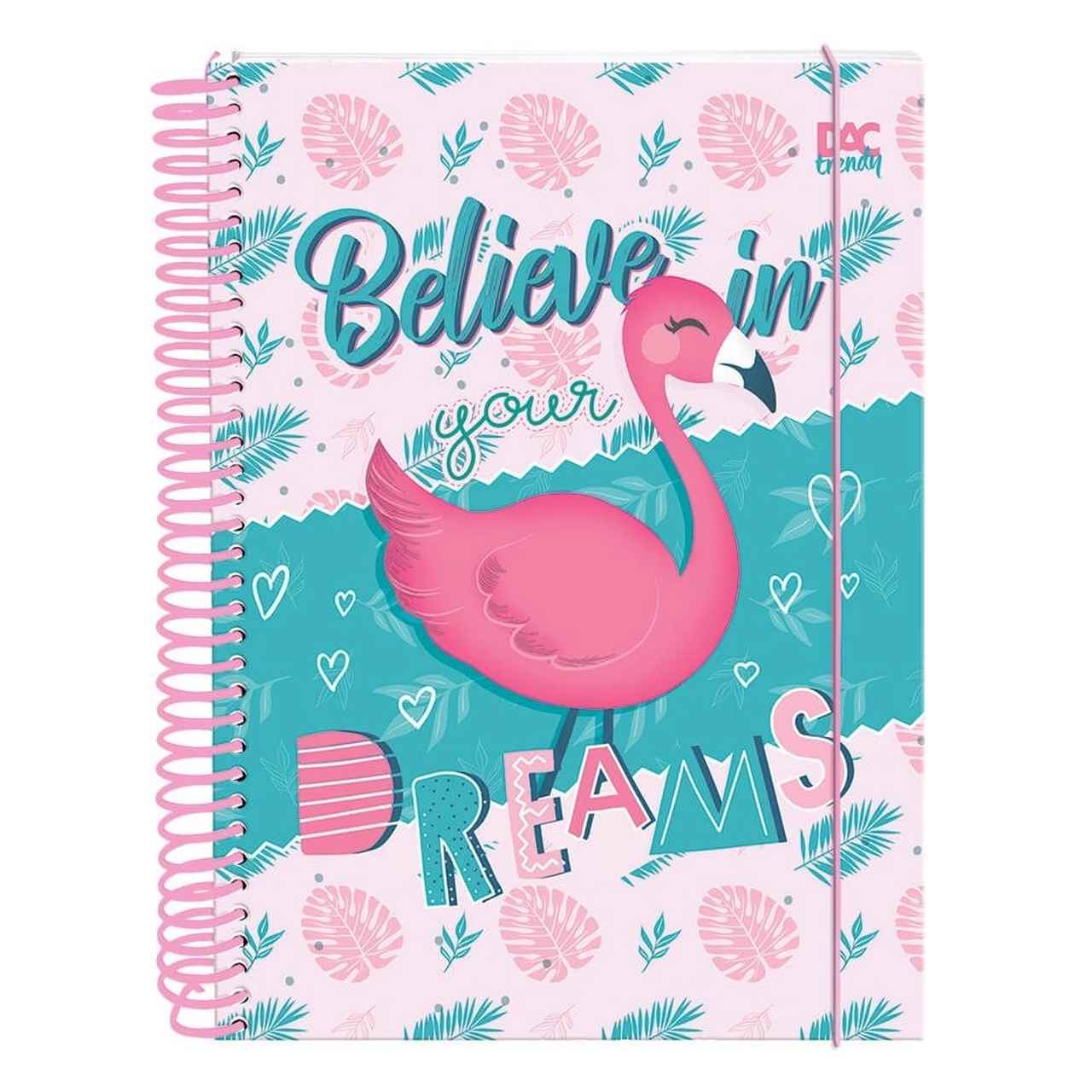 CADERNO 10X1 160FL FLAMINGO 3018 DAC UND