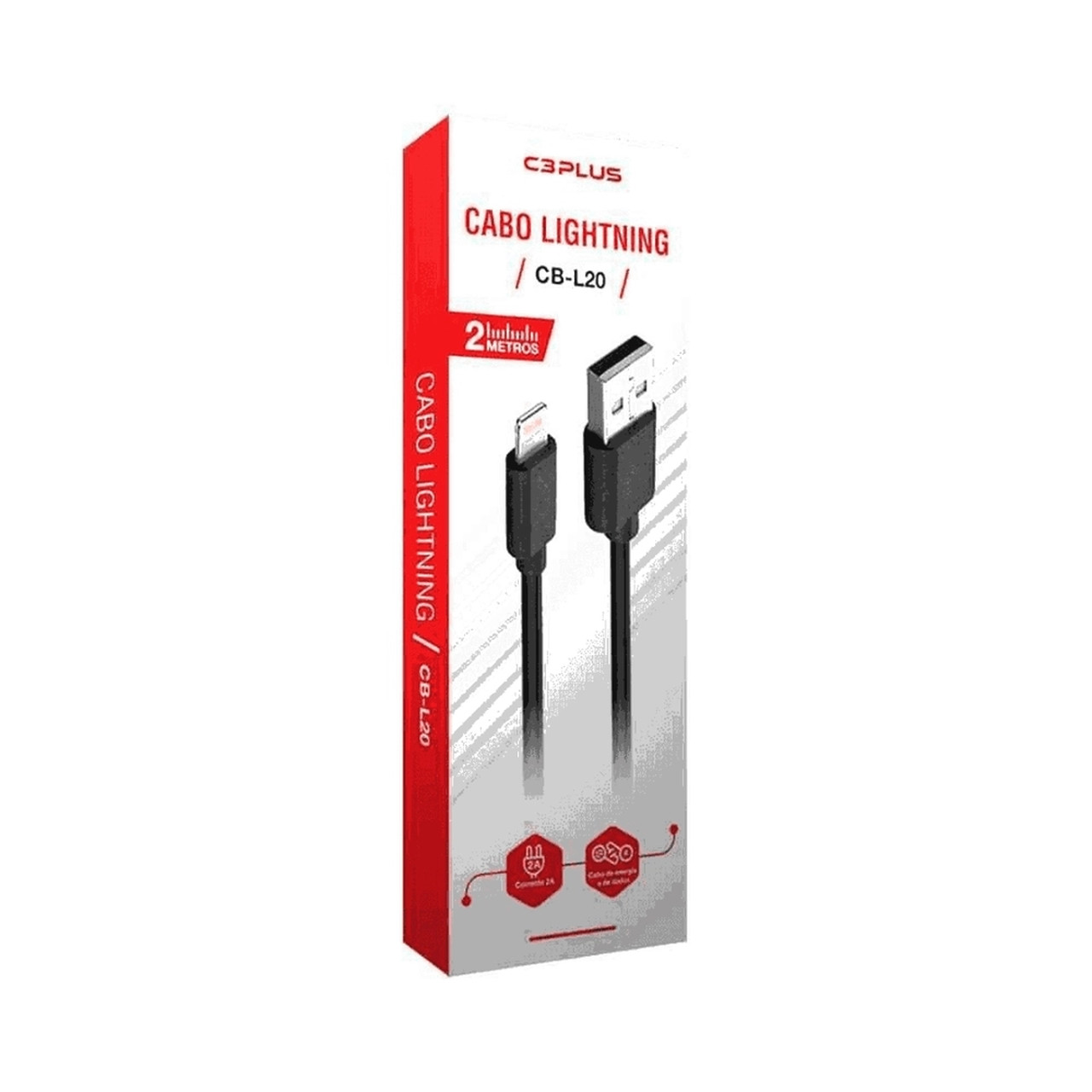 CABO USB IPHONE 2MT LIGHTNING CB-L20 C3PLUS UND