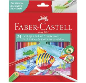 LAPIS DE COR 24 CORES AQUARELA 120224G FABER CASTELL 