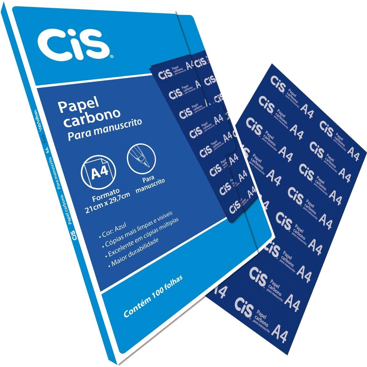 CARBONO PAPEL MANUSCRITO A4 30.2200 AZUL CIS UND