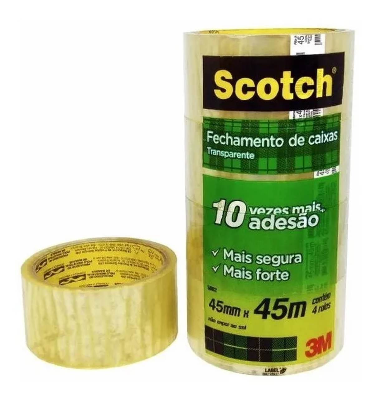 FITA PVC 45MM X 45M TRANSPARENTE 3M UND